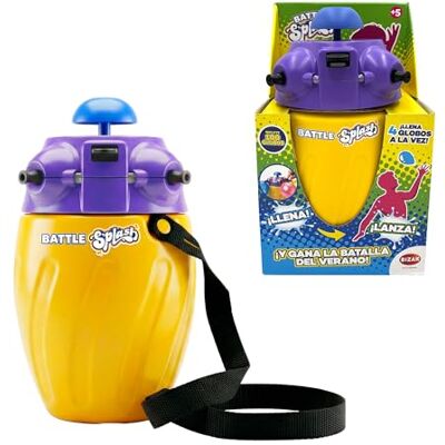 Bizak Battle Splash 35007543 Waterballonwerper met tank, 1,5 l, handmatige pomp met 4 sproeiers, inclusief 100 ballonnen, outdoorset voor jongens en meisjes vanaf 5 jaar Bizak Battle Splash 35007543 Waterballonwerper met tank, 1,5 l, handmatige pomp met 4 sproeiers, inclusief 100 ballonnen, outdoorset voor jongens en meisjes vanaf 5 jaar