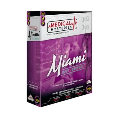 IELLO Medical Mysteries: Miami Franse versie coöperatief medisch onderzoeksspel, diagnose en redden van patiënten 1 tot 4 spelers 60 minuten 14+ IELLO Medical Mysteries: Miami Franse versie coöperatief medisch onderzoeksspel, diagnose en redden van patiënten 1 tot 4 spelers 60 minuten 14+
