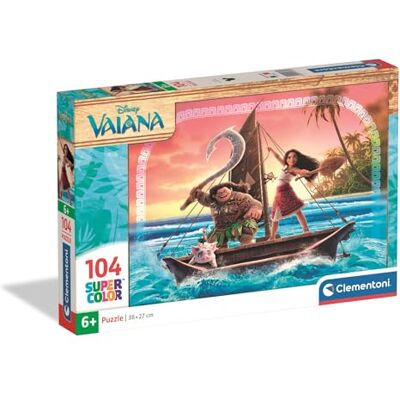 Clementoni Puzzel Vaiana 2 voor kinderen vanaf 6 jaar, 104 stukjes, afmetingen 38 x 27 cm, logische en handmatige ontwikkeling, activiteit zonder scherm, cadeau-idee voor kinderen Clementoni Puzzel Vaiana 2 voor kinderen vanaf 6 jaar, 104 stukjes, afmetingen 38 x 27 cm, logische en handmatige ontwikkeling, activiteit zonder scherm, cadeau-idee voor kinderen