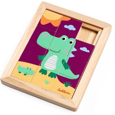 Eichhorn Schuifspel krokodil – puzzelspel met 9 verschuifbare delen ter bevordering van logica, concentratie en fijne motoriek, compacte puzzel met diermotief, vanaf 3 jaar Eichhorn Schuifspel krokodil – puzzelspel met 9 verschuifbare delen ter bevordering van logica, concentratie en fijne motoriek, compacte puzzel met diermotief, vanaf 3 jaar
