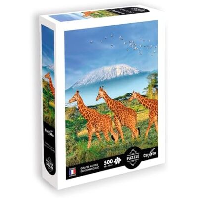 Sentosphère Calypto 3907351 Giraffen, 500 stukjes XL-puzzel met soft-touch, grote puzzelstukjes met fluweelachtig oppervlak, voor volwassenen en kinderen vanaf 8 jaar, Afrika, Kilimandjaro, naeditie Sentosphère Calypto 3907351 Giraffen, 500 stukjes XL-puzzel met soft-touch, grote puzzelstukjes met fluweelachtig oppervlak, voor volwassenen en kinderen vanaf 8 jaar, Afrika, Kilimandjaro, naeditie