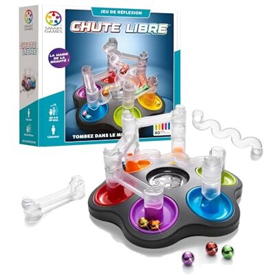 SmartGames Chute Libre Jeu de réflexion 1 speler 80 défis progressifs facile à difficile 8 ans à adulte Remue-méninges éducatif Logique et réflexion multi-niveaux SmartGames Chute Libre Jeu de réflexion 1 speler 80 défis progressifs facile à difficile 8 ans à adulte Remue-méninges éducatif Logique et réflexion multi-niveaux