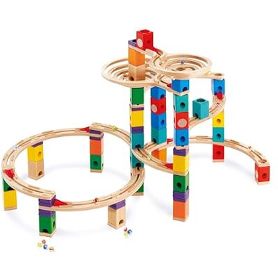 Hape E6008 The Cyclone, Quadrilla kogelbaan, bouwspeelgoed, grote en veelzijdige set, 198-delig, van hout, vanaf 4 jaar, meerkleurig Hape E6008 The Cyclone, Quadrilla kogelbaan, bouwspeelgoed, grote en veelzijdige set, 198-delig, van hout, vanaf 4 jaar, meerkleurig
