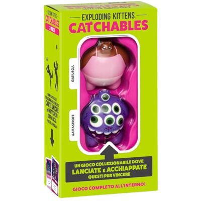 Asmodee Exploding Kittens: Catchables Gatiuscia, Bordspel, 8+ jaar, 2 spelers, Italiaanse editie Asmodee Exploding Kittens: Catchables Gatiuscia, Bordspel, 8+ jaar, 2 spelers, Italiaanse editie