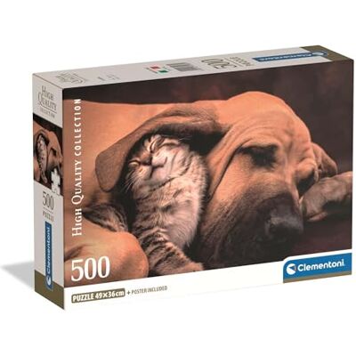Clementoni Puzzel 500 HQC CUDDLES COMPACT BOX Clementoni Puzzel 500 HQC CUDDLES COMPACT BOX