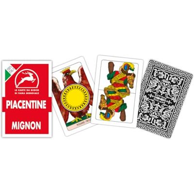 Modiano Piacentine Mignon – Regionale Speelkaarten in Mignonformaat (kleiner dan traditionele kaarten) – Duplexkarton 320 g/m² – 100% Made in Italy voor Scopa, Briscola, Tresette en Solitaire Modiano Piacentine Mignon – Regionale Speelkaarten in Mignonformaat (kleiner dan traditionele kaarten) – Duplexkarton 320 g/m² – 100% Made in Italy voor Scopa, Briscola, Tresette en Solitaire