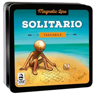 Cranio Creations Magnetic Line, Solitaire Een geweldige klassieker in zakformaat en magnetisch Solitair spel 5 minuten spel voor familie en vrienden leeftijd 6+ Italiaanse editie Cranio Creations Magnetic Line, Solitaire Een geweldige klassieker in zakformaat en magnetisch Solitair spel 5 minuten spel voor familie en vrienden leeftijd 6+ Italiaanse editie