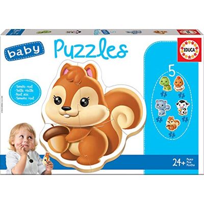Educa Dieren, babypuzzelset met 5 puzzels voor kinderen vanaf 24 maanden (13473) Educa Dieren, babypuzzelset met 5 puzzels voor kinderen vanaf 24 maanden (13473)