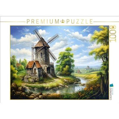 CALVENDO Puzzel windmolen in de zomer, 1000 stukjes legformaat 64 x 48 cm, fotopuzzel voor gelukkige uren CALVENDO Puzzel windmolen in de zomer, 1000 stukjes legformaat 64 x 48 cm, fotopuzzel voor gelukkige uren