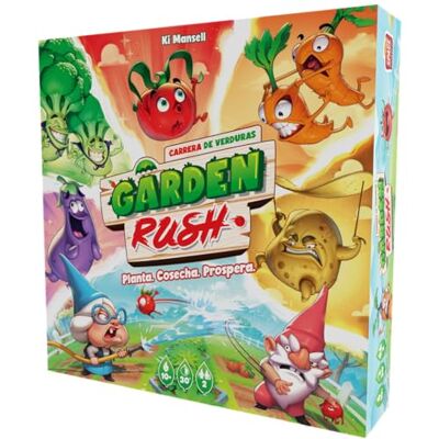 Space Cowboys Asmodee Garden Rush bordspel voor twee spelers, strategiespel met tuinthema, vanaf 10 jaar, 30 minuten, Spaans Space Cowboys Asmodee Garden Rush bordspel voor twee spelers, strategiespel met tuinthema, vanaf 10 jaar, 30 minuten, Spaans