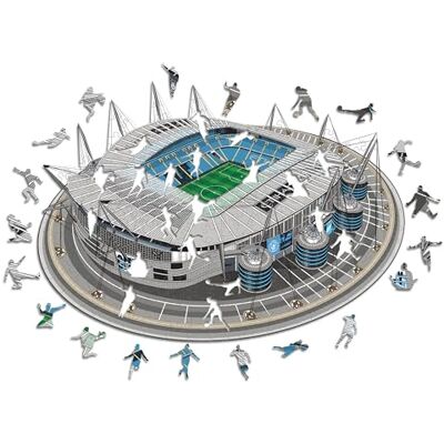 ICONIC Puzzles Man City FC - Etihad Stadium Houten Puzzel - 500 Stukjes ICONIC Puzzles Man City FC - Etihad Stadium Houten Puzzel - 500 Stukjes