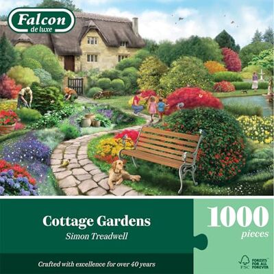 Falcon , Cottage Gardens, 1000 stukjes puzzel, Legpuzzel volwassenen Falcon , Cottage Gardens, 1000 stukjes puzzel, Legpuzzel volwassenen
