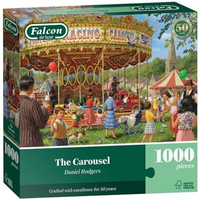 Falcon The Carrousel 1000 Stukjes Puzzel voor Volwassenen Prachtig Geïllustreerde 1000 Stuks Volwassen Decoupeerzagen Leuk Cadeau en Activiteit voor Thuis Falcon The Carrousel 1000 Stukjes Puzzel voor Volwassenen Prachtig Geïllustreerde 1000 Stuks Volwassen Decoupeerzagen Leuk Cadeau en Activiteit voor Thuis