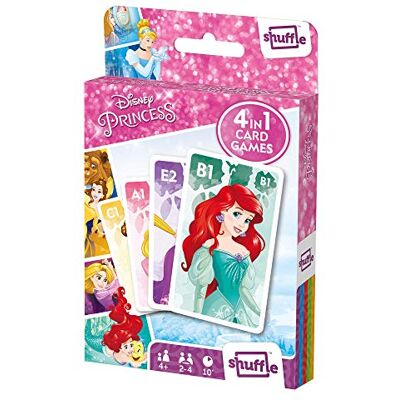 Cartamundi Shuffle - Kaartspel Disney Prinsessen - 4-in-1 Cartamundi Shuffle - Kaartspel Disney Prinsessen - 4-in-1