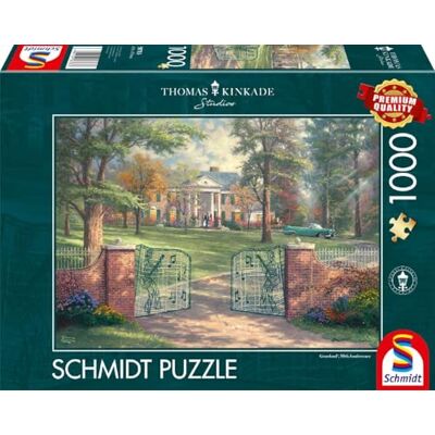 Schmidt Spiele 58783 Thomas Kinkade, Graceland 50th Anniversary, puzzel met 1000 stukjes, kleurrijk Schmidt Spiele 58783 Thomas Kinkade, Graceland 50th Anniversary, puzzel met 1000 stukjes, kleurrijk