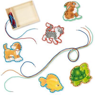 Melissa & Doug Knutselset om te leren: Huisdieren 5 houten rijgpanelen en 5 bijpassende veters Kralen Puzzel Houten kralen Montessori speelgoed 3 jaar Cadeau voor jongens en meisjes Melissa & Doug Knutselset om te leren: Huisdieren 5 houten rijgpanelen en 5 bijpassende veters Kralen Puzzel Houten kralen Montessori speelgoed 3 jaar Cadeau voor jongens en meisjes