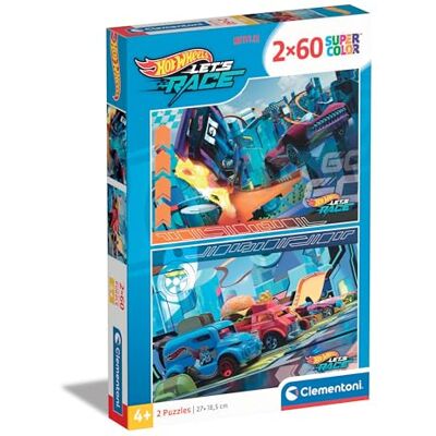 Clementoni Model - Hot Wheels Puzzel Set - 2x60 Stuks Clementoni Model - Hot Wheels Puzzel Set - 2x60 Stuks