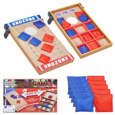 Relaxdays bordspel 2 in 1, cornhole & boter kaas en eieren, 10 zakjes, behendigheidsspel, indoor & outdoor, meerkleurig Relaxdays bordspel 2 in 1, cornhole & boter kaas en eieren, 10 zakjes, behendigheidsspel, indoor & outdoor, meerkleurig