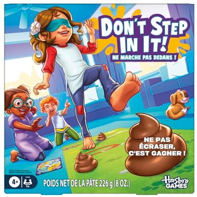 Hasbro Don't Step in It! Spel met bewegende dieren Franse versie Hasbro Don't Step in It! Spel met bewegende dieren Franse versie