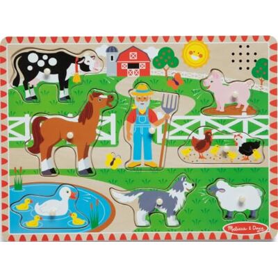 Melissa & Doug Houten geluidenpuzzel Old MacDonald's Farm Melissa & Doug Houten geluidenpuzzel Old MacDonald's Farm