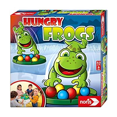 noris 606061859 Hungry Frogs, het grappige vang- en snapspel voor groot en klein, voor kinderen vanaf 4 jaar, meerkleurig noris 606061859 Hungry Frogs, het grappige vang- en snapspel voor groot en klein, voor kinderen vanaf 4 jaar, meerkleurig