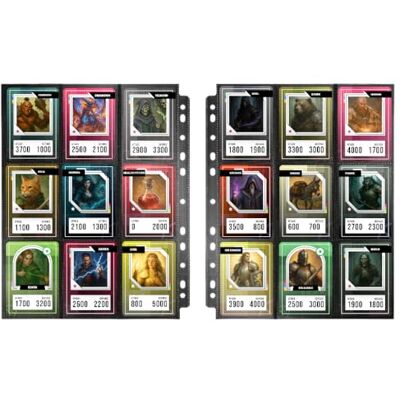 Konix Pack mit 10 Ordnerhüllen mit 9 Taschen für Sammelkarten Kompatibel mit Magic The Gathering, Pokémon, Yu-Gi-Oh! Schwarz Konix Pack mit 10 Ordnerhüllen mit 9 Taschen für Sammelkarten Kompatibel mit Magic The Gathering, Pokémon, Yu-Gi-Oh! Schwarz