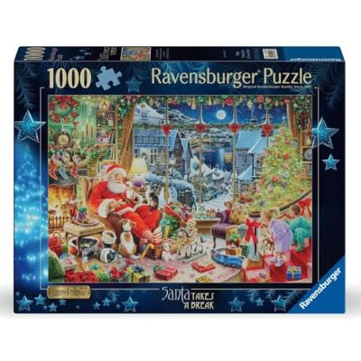 Ravensburger Puzzel, 1000 stukjes: Kerstmis, gelimiteerde oplage, puzzel voor volwassenen, 70 x 50 cm, voor het hele gezin, cadeau voor volwassenen Ravensburger Puzzel, 1000 stukjes: Kerstmis, gelimiteerde oplage, puzzel voor volwassenen, 70 x 50 cm, voor het hele gezin, cadeau voor volwassenen
