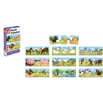 Janod Trionimo Puzzel - 30-delige dierenmatchingspel Janod Trionimo Puzzel - 30-delige dierenmatchingspel