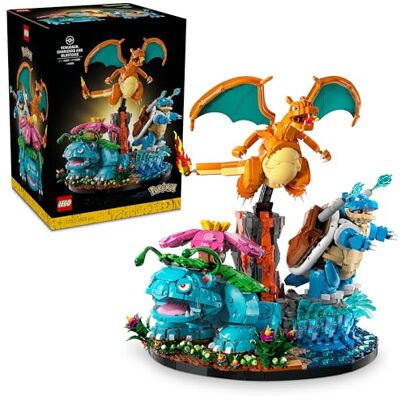Lego Pokémon Venusaur, Charizard en Blastoise 3D Bouwpakket voor Volwassenen Met 3 Anime Figuren Game Kamer Decoratie Cadeau voor Gamers, Mannen, Vrouwen en Fans van de Videogame 72153 Lego Pokémon Venusaur, Charizard en Blastoise 3D Bouwpakket voor Volwassenen Met 3 Anime Figuren Game Kamer Decoratie Cadeau voor Gamers, Mannen, Vrouwen en Fans van de Videogame 72153