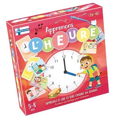 Tactic Speelgoedklok, laten we de tijd leren, klok met beweegbare wijzers voor kinderen Tactic Speelgoedklok, laten we de tijd leren, klok met beweegbare wijzers voor kinderen
