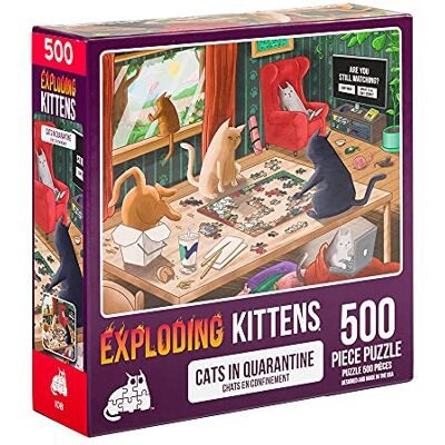 Exploding Kittens Kat in Quarantaine - 500-delig Puzzel Exploding Kittens Kat in Quarantaine - 500-delig Puzzel