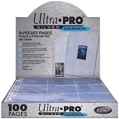Ultra Pro 074427814427 Silver Series Pages 9-Pocket, Verzamelkaartaccessoires, Zilver Ultra Pro 074427814427 Silver Series Pages 9-Pocket, Verzamelkaartaccessoires, Zilver