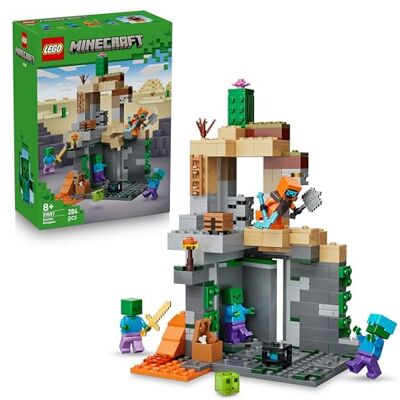 Lego Minecraft Zombiekerker Bouwpakket voor Kinderen Interactief Speelgoed met Zwerver Minifiguur, 3 Zombies, Slijm en Werkbank Cadeau voor Gamers, Jongens en Meisjes vanaf 8 Jaar 21587 Lego Minecraft Zombiekerker Bouwpakket voor Kinderen Interactief Speelgoed met Zwerver Minifiguur, 3 Zombies, Slijm en Werkbank Cadeau voor Gamers, Jongens en Meisjes vanaf 8 Jaar 21587