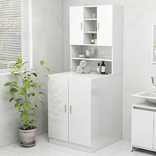 Chaduof Wasmachine, wit glanzend, huis en tuin, accessoires voor huishoudelijke apparaten, accessoires voor wasmachines en drogers, accessoires voor wasmachines en drogers (SPU:3082014)