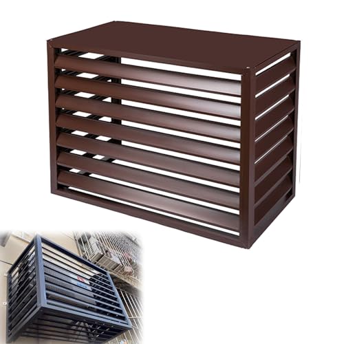 XRRJFYH AC Afdekkingen voor Buitenairconditionerafdekking HVAC Afdekking AC Eenheidafdekking Warmtepompafdekking voor Hide and Protect ( Color : Brown , Size : 4 sides-a For 2~3HP )