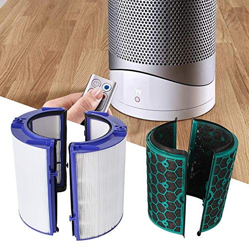 Asixxsix Vervanging Luchtzuiveringsfilter, 2 Sets 360° HEPA-filter en Actieve Koolfiltervervanging voor Dyson TP04 TP05 HP04 HP05 DP04 Luchtzuiveringsinstallatie Verzegeld Tweetraps 360°-filtersysteem