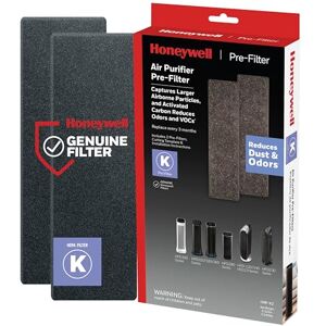 Honeywell Voorfilter, geur en gasreducerend filter, voor huishoudelijk gebruik, 2 stuks per verpakking, zwart Honeywell Voorfilter, geur en gasreducerend filter, voor huishoudelijk gebruik, 2 stuks per verpakking, zwart