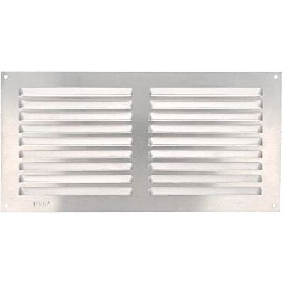 Amig Rechthoekig aluminium rooster Luchtuitlaatventilatie Ideaal voor keuken- en badkamerplafonds Afmetingen: 150 x 300 mm Zilverkleurig Amig Rechthoekig aluminium rooster Luchtuitlaatventilatie Ideaal voor keuken- en badkamerplafonds Afmetingen: 150 x 300 mm Zilverkleurig