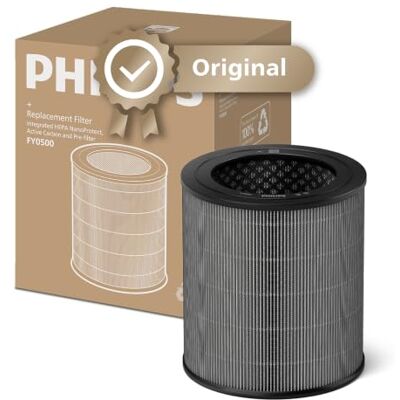 Philips Origineel PureProtect Go 500-serie filter, HEPA NanoProtect 3-in-1 HEPA-filter, vangt 99,97% van nanodeeltjes, levensduur van 3 jaar, vervangingsfilter (FY0500/30) Philips Origineel PureProtect Go 500-serie filter, HEPA NanoProtect 3-in-1 HEPA-filter, vangt 99,97% van nanodeeltjes, levensduur van 3 jaar, vervangingsfilter (FY0500/30)