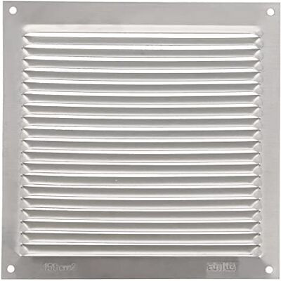 Amig Vierkant aluminium rooster Luchtuitlaatventilatie Ideaal voor keuken- en badkamerplafonds Afmetingen: 170 x 170 mm Zilverkleurig Amig Vierkant aluminium rooster Luchtuitlaatventilatie Ideaal voor keuken- en badkamerplafonds Afmetingen: 170 x 170 mm Zilverkleurig