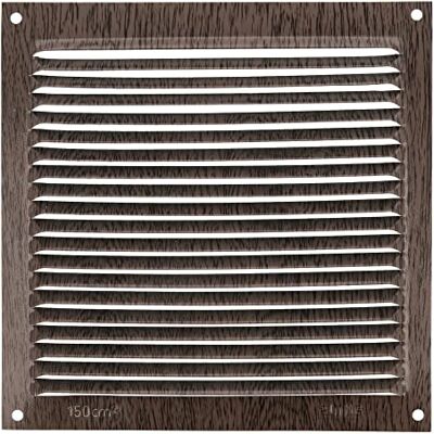 Amig Vierkant aluminium rooster Luchtuitlaatventilatie Ideaal voor keuken- en badkamerplafonds Afmetingen: 170 x 170 mm Bruin Amig Vierkant aluminium rooster Luchtuitlaatventilatie Ideaal voor keuken- en badkamerplafonds Afmetingen: 170 x 170 mm Bruin