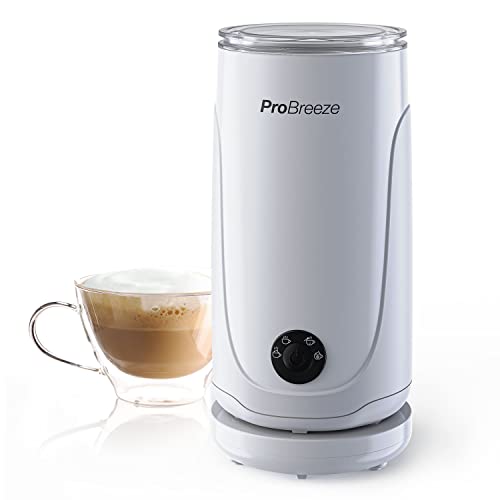 Pro Breeze Melkopschuimer Elektrische Melkopschuimer Elektrische Opschuimer voor Koffie, Warme Chocolade, IJskoffie Wit