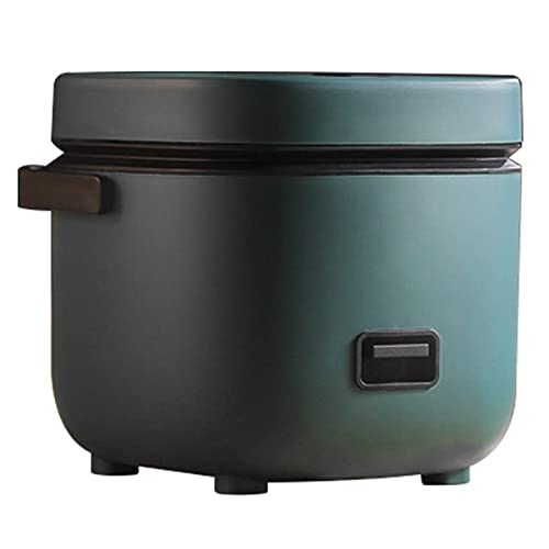 BYDYGJWSL Rijstkoker, 1,2 l, groene mini-rijstkoker, reisrijstkoker, kleine warmhoudfunctie, verwijderbare antiaanbakpot, geschikt voor 1-2 personen, voor het koken van soep rijst, stoofschotels,