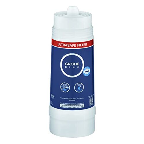 Grohe Blue UltraSafe Filter (3000 L capaciteit, filtert bacteriën en microplastic, vermindert storende stoffen), 40575002, 1 stuk (1 stuk)