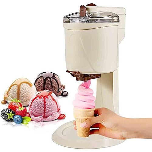 Sisyria IJsmachine met compressor, softijsmachine voor thuis, ijsmachine, 1 liter, grote capaciteit, ijsbereider voor ijs, frozen yoghurt en sorbet