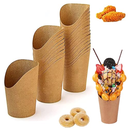 XYJJ 100 stuks popcorndozen, popcorn container, popcorndozen voor feestjes, popcorndozen van kraftpapier, gebruikt voor koekjes, friet, kipnuggets, ijs