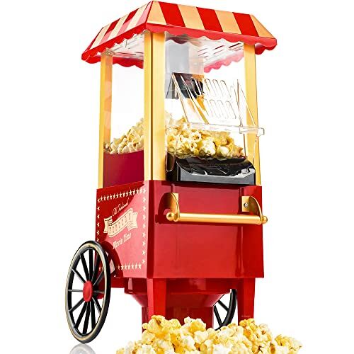Gadgy Popcorn Machine   Klassieke Popcorn Maker   Hete Lucht, Vetvrij   39 x 24 cm   1200 watt