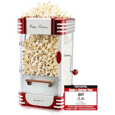 Emerio Popcornmachine POM-120650, container met antiaanbaklaag, ook geschikt voor zoete of zoute popcorn, 360 watt, groot Emerio Popcornmachine POM-120650, container met antiaanbaklaag, ook geschikt voor zoete of zoute popcorn, 360 watt, groot