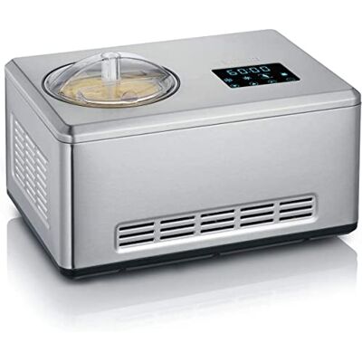 Severin EZ 7405 Ijsmachine met Yoghurtfunctie, Incl. Ijshouder (2L) en Receptenboek, Digitale Timer, Dekselopening, Zilver Severin EZ 7405 Ijsmachine met Yoghurtfunctie, Incl. Ijshouder (2L) en Receptenboek, Digitale Timer, Dekselopening, Zilver