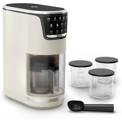 Tefal Dolci IJsmachine, 10 programma's, programma voor toppings IG604A Perfect gladde en romige resultaten in één keer, met ijsschep, automatisch spoelprogramma, rise Tefal Dolci IJsmachine, 10 programma's, programma voor toppings IG604A Perfect gladde en romige resultaten in één keer, met ijsschep, automatisch spoelprogramma, rise